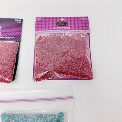 CRAFTING GLASS SEED BEADS LOT