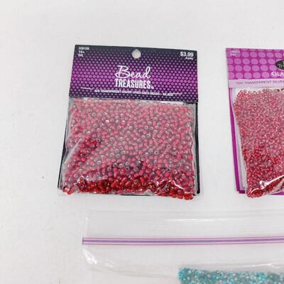 CRAFTING GLASS SEED BEADS LOT