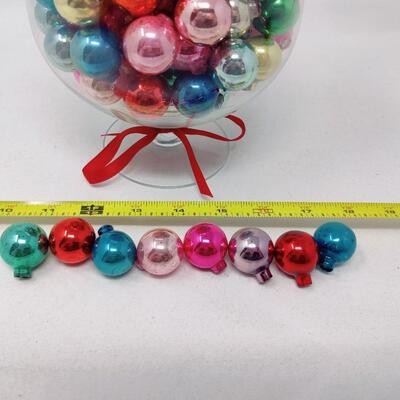 MINIATURE VINTAGE GLASS ORNAMENTS FILLED GOBLET