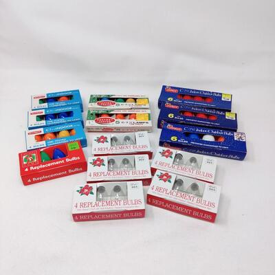 VINTAGE CHRISTMAS REPLACEMENT LIGHT BULBS LOT C-7 AND C-7 1/2