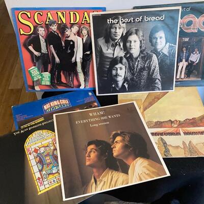 Mixed Vintage Record Album Lot with Wham, Stevie Wonder and moreâ€¦.