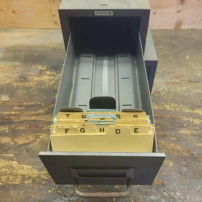 VINTAGE METAL SMALL FILING CABINET