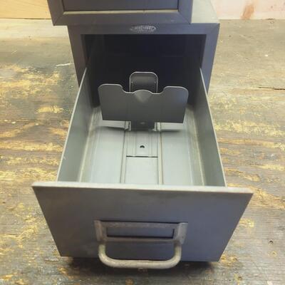 VINTAGE METAL SMALL FILING CABINET