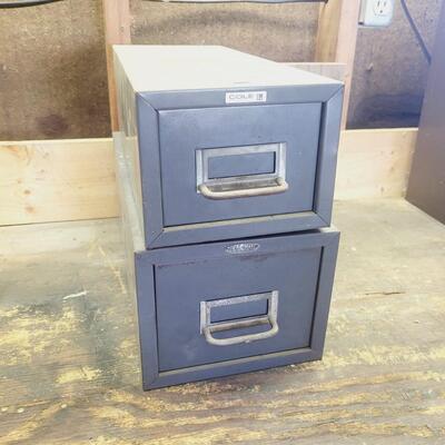 VINTAGE METAL SMALL FILING CABINET