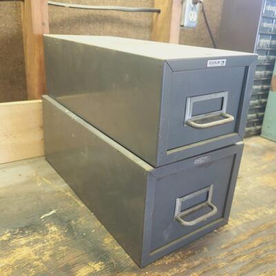 VINTAGE METAL SMALL FILING CABINET