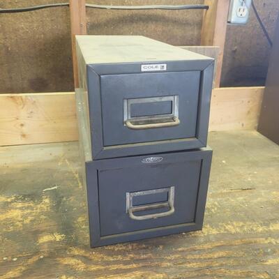 VINTAGE METAL SMALL FILING CABINET
