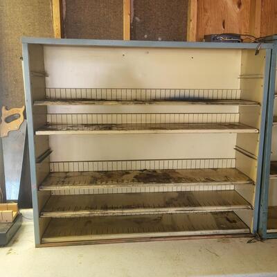 VINTAGE METAL SHELVES - 2 SET