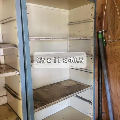 VINTAGE METAL SHELVES - 2 SET