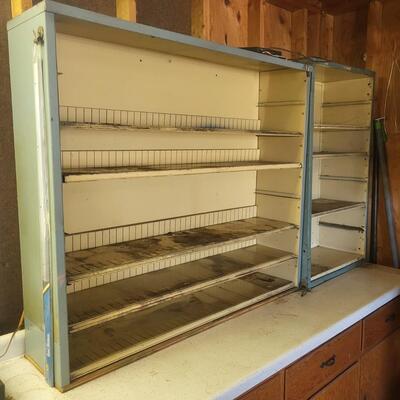 VINTAGE METAL SHELVES - 2 SET