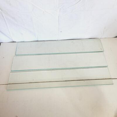 3 HEAVY GLASS SHELVES