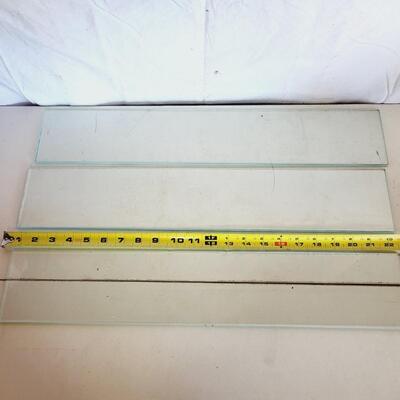 3 HEAVY GLASS SHELVES