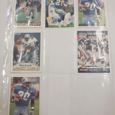 Barry sanders card lot of 6