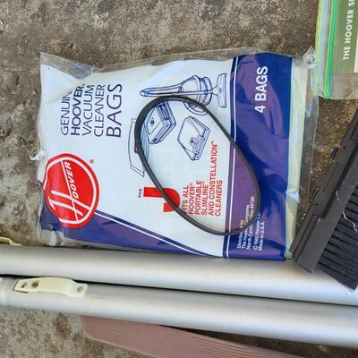 FANTASTIC VINTAGE HOOVER SLIMLINE WORKING VACUUM W/ LOTS OF ACCESSORIES