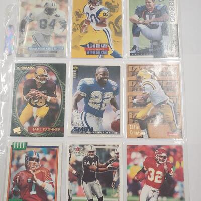 Football card lot of 9 cards
