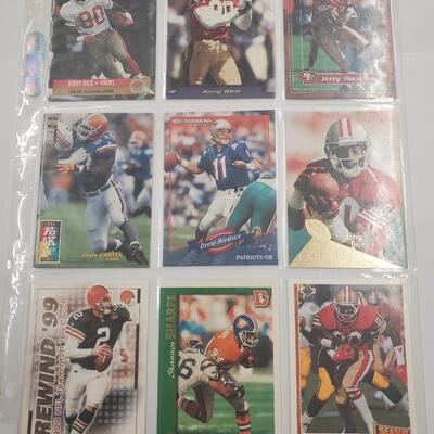 Football card lot of 9 cards