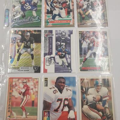 Football card lot of 9