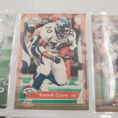 Football card lot of 9