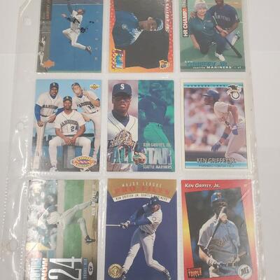 Lot of 9 ken griffey jr cards