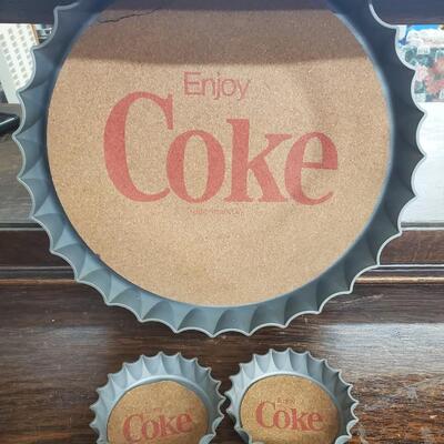 Coke tray and coasters