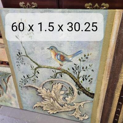 UTTERMOST 3 PANEL CANVAS PAINTED HOME DECOR