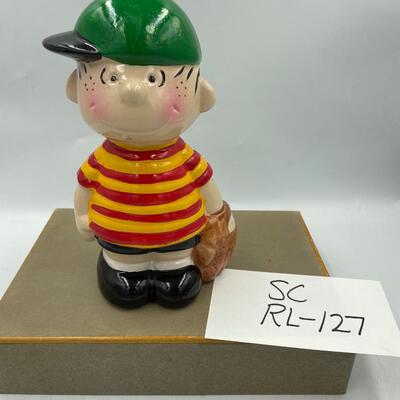Zany bank baseball player