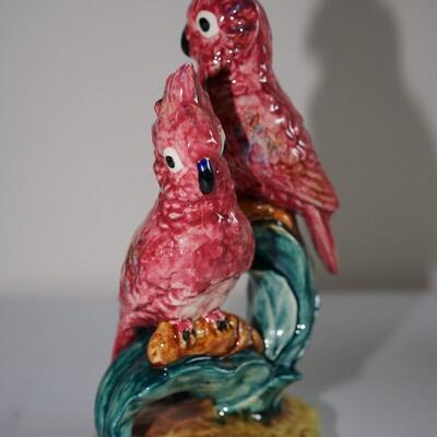 STANGLE POTTERY PARROTS GROUPING OF TWO STAMPED ON BASE