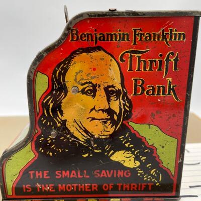 Vintage Benjamin Franklin bank by Louis Marx Co.