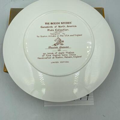 Boehm Prairie Grouse plate