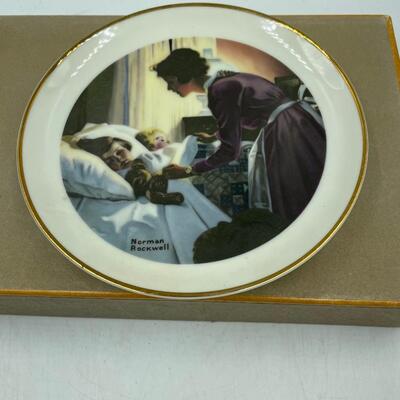 2 Norman Rockwell plates