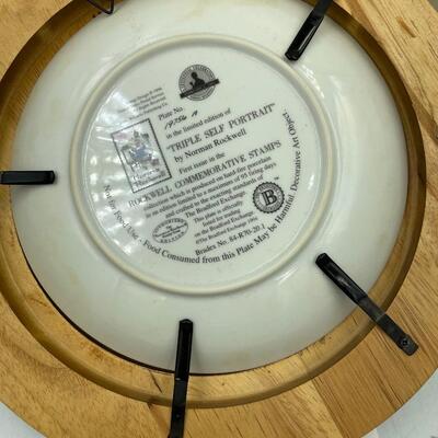 2 Norman Rockwell plates