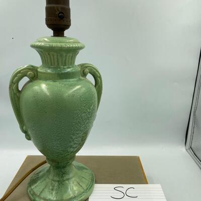 Green urn lamp