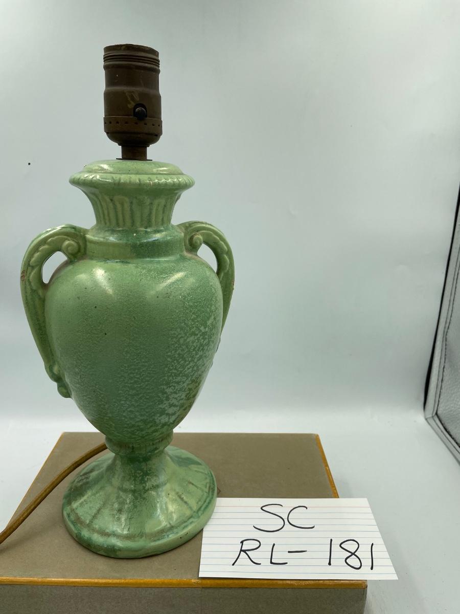 Green urn lamp