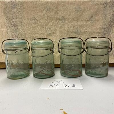 Atlas antique aqua pt canning jars