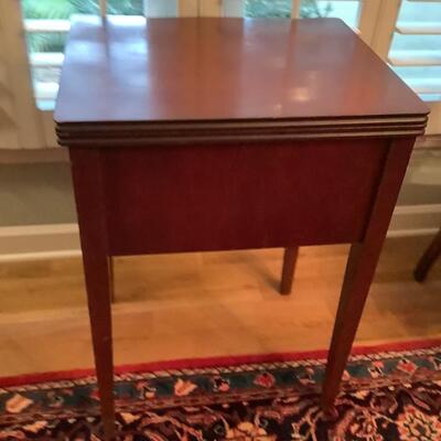 Wooden table used as bar/ side table