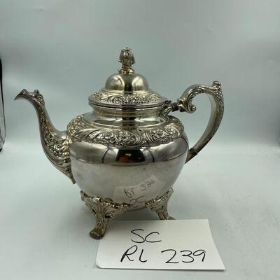 1847 antique Roger Bros Heritage tea pot #9402