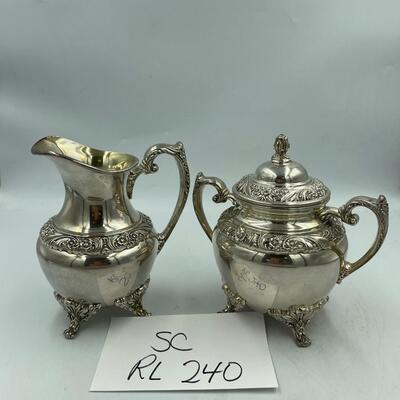 1847 antique Roger Bros creamer & sugar