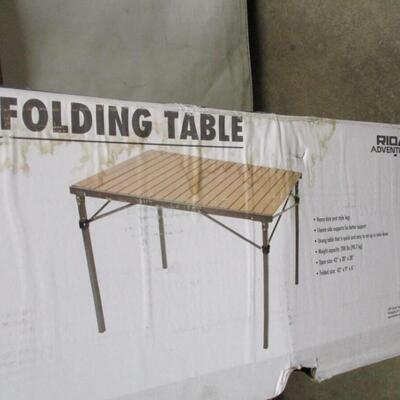 Wood Grain Folding Table