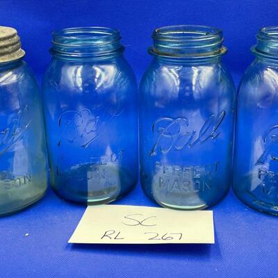 Ball qt blue jars- set of 4