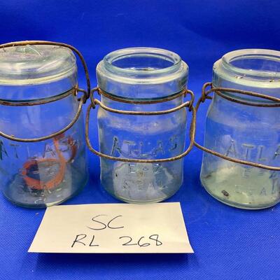 Atlas pt blue jars- set of 3