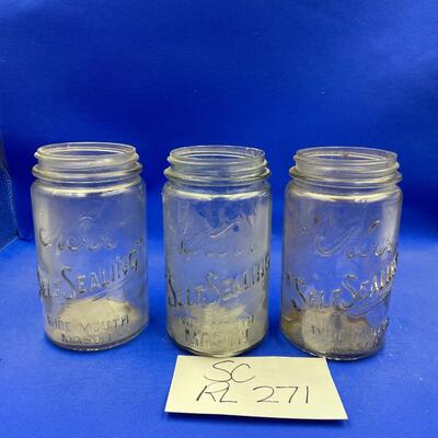 Kerr qt wide mouth jars-set of 3