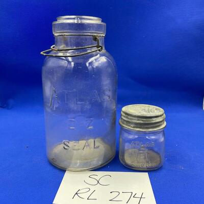 Atlas 1/2 gal & 1/2 pt jar