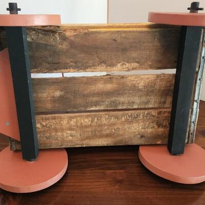 Vintage Coca-Cola Wood Crate Box Wagon Conversion