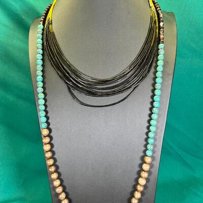 Gradated costume bead necklaces and fun reveal beads