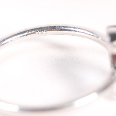 Sterling Blue Gemstone Ring, Size 8.75
