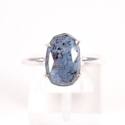 Sterling Blue Gemstone Ring, Size 6