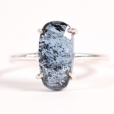 Sterling Blue Gemstone Ring, Size 6