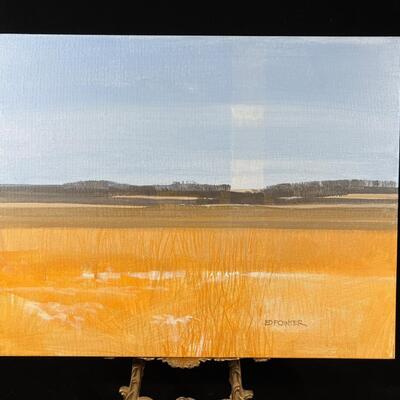 Ed Pointer Serene Kansas Prairie Scene original painting