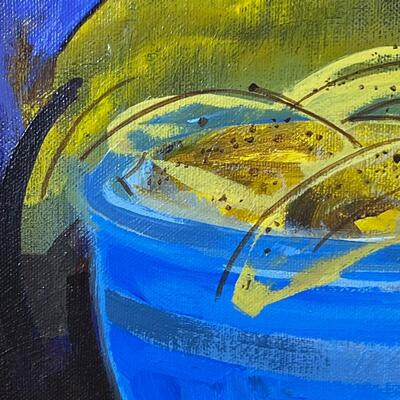Ed Pointer "Bowlabananas" Small Original Painting with a-peel