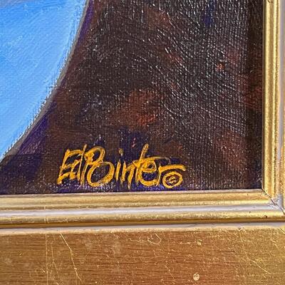 Ed Pointer "Bowlabananas" Small Original Painting with a-peel