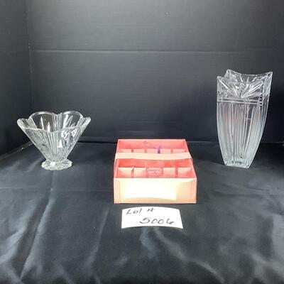 Lot 5006  Marquis by Waterford Vase / Bowl / New in Box Swizzle Sticks